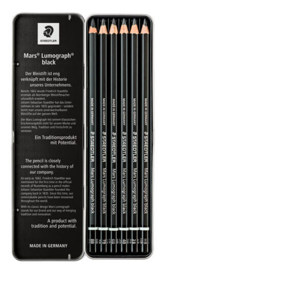 grafitne olovke set Staedtler Mars Lumograph Black set 6 pakovanje