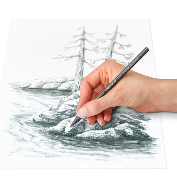 grafitne olovke set Staedtler lumograph full graphite pencil 1-6 ilustracija