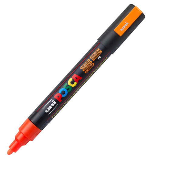 UNI akrilni marker PC-5M Posca 1.8-2.5 mm fluo narandzasta