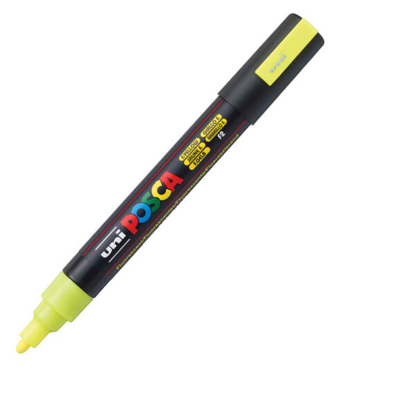 UNI akrilni marker PC-5M Posca 1.8-2.5 mm fluo zuta