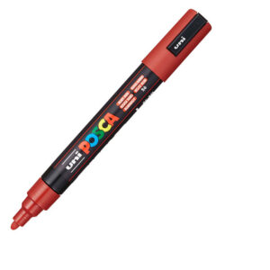 UNI akrilni marker PC-5M Posca 1.8-2.5 mm rubin crvena