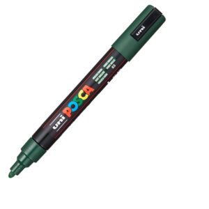 UNI akrilni marker PC-5M Posca 1.8-2.5 mm maslinasto zelena