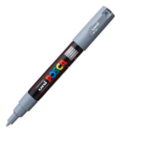 UNI akrilni marker PC-1M Posca 0.7 mm siva