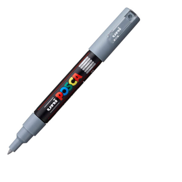 UNI akrilni marker PC-1M Posca 0.7 mm siva