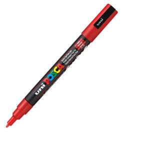 UNI akrilni marker PC-3M Posca 0.9-1.3 mm crvena