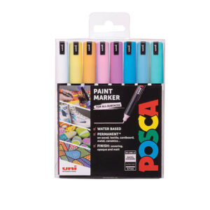 UNI akrilni marker PC-1MR Posca 0.7 mm pakovanje pastelne boje