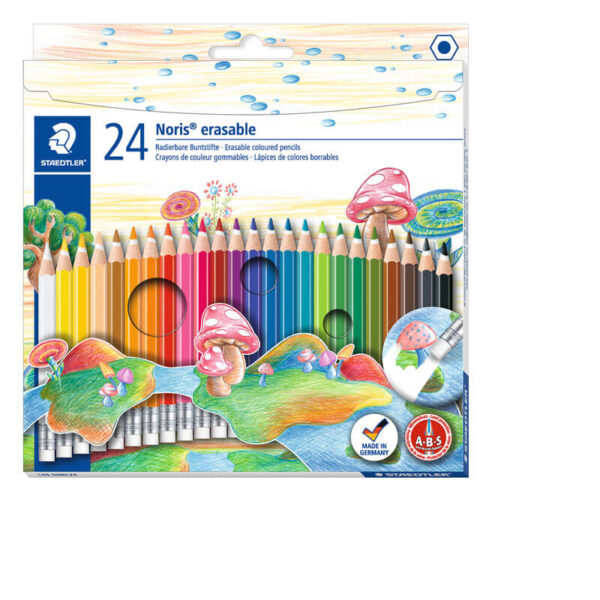 Drvene bojice sa gumicom set 12 (Noris Erasable) | Staedtler 144-50NC24