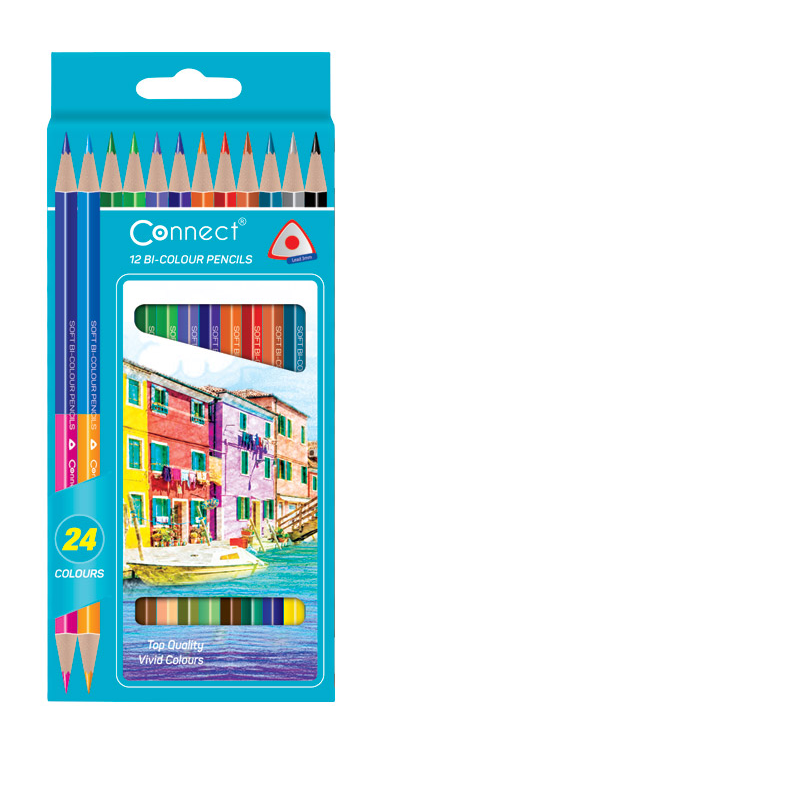 Drvene bojice set 12 (dvobojne) | Connect